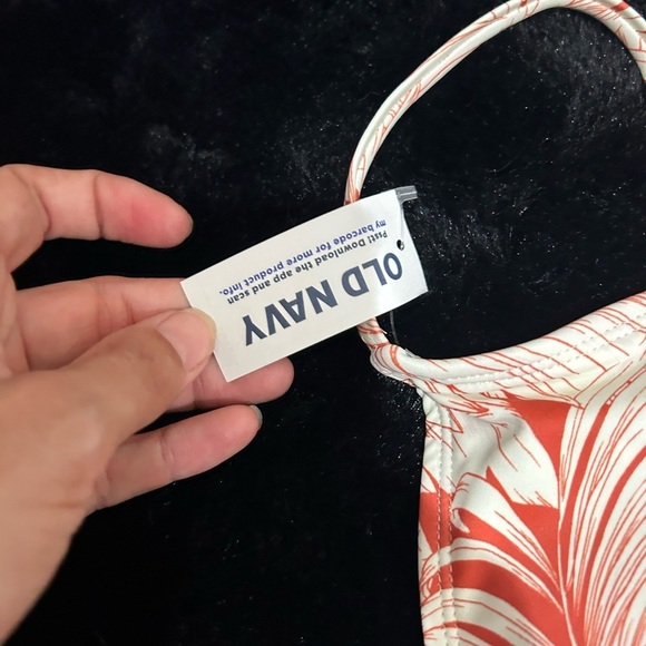 Old Navy Red Rust Tropical Bikini Set w/ Skirt Womens L NWT Pineapple Print Swim - Picture 7 of 11